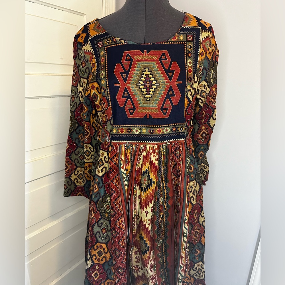 Patterned maxi dress by My Secret Closet Katy.